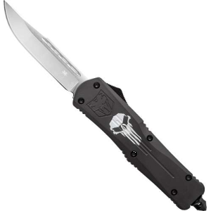 Cobratec Knives COBRATEC LARGE FS3 OTF BLACK PUNISHER 3.5 D2 STEEL DRP PNT - $77.48 at BattleHawk Armory