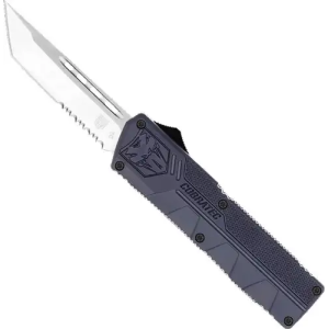 Cobratec Knives COBRATEC LIGHTWEIGHT OTF NYPD BLUE 3.25 TANTO SERRATED - $40.60 at BattleHawk Armory