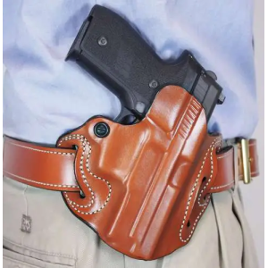 DESANTIS SPEED SCABBARD HOLSTR RH OWB LEATHER GLK 26,27 TAN
