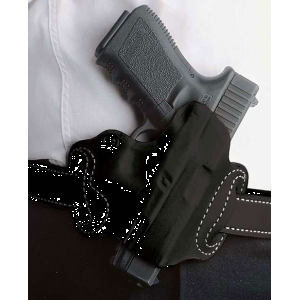 DESANTIS MINI SLIDE HOLSTER OWB RH LEATHER FN 503 BLACK