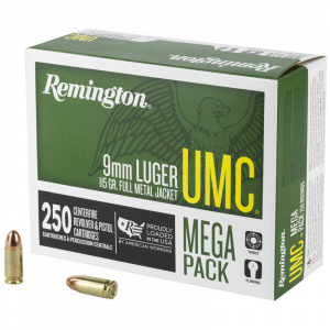 REMINGTON Ammo Umc 9mm 115 Gr Full Metal Jacket (fmj) 250rd Mega Pack