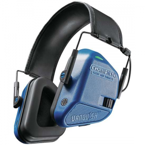 Champion Targets 40979 Vanquish Electronic Hearing Muff Over the Head Blue Ear Cups w/Black Band