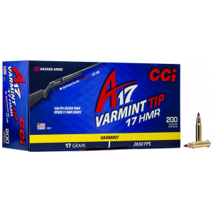 CCI 949cc Varmint A17 17 Hmr 17 Gr Varmint Tipped 200 Bx/ 10 Cs