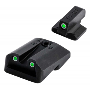 Truglo TG231G1A Brite-Site Tritium Night Sights Fits Glock 42/43 Green Tritium Front/Rear Black