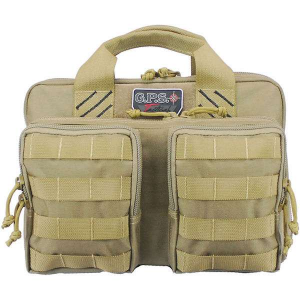 G*Outdoors T1312PCT Quad +2 Tactical Range Bag Tan 1000D Nylon 6 Handguns