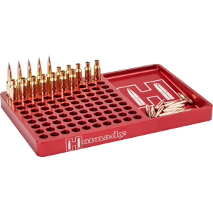 Hornady 480043 Reloading Block  Red 308 Win/6.5 Creedmoor Aluminum Capacity 100rd