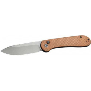 CIVIVI KNIFE ELEMENTUM 3.47 BROWN MICARTA/GRAY STONEWASHED