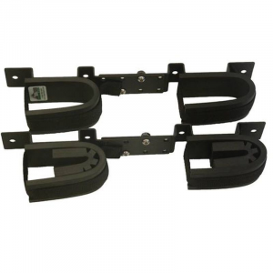 Rugged Gear 10065 Screw Mount Double Hook Black Steel