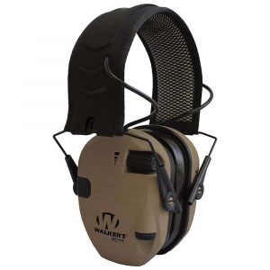 Walker's GWP-XRSEM-BB Razor X-TRM Digital Muff 21 dB Over the Head Polymer Battle Brown Ear Cups with Black Headband & White Logo