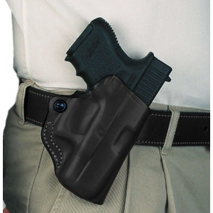 DESANTIS MINI SCABBARD HOLSTER RH OWB LEATHER S/A HELLCAT BLK
