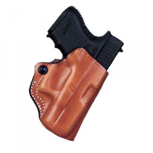 DESANTIS MINI SCABBARD HOLSTER RH OWB LEATHER 380 SHLD EZ TAN
