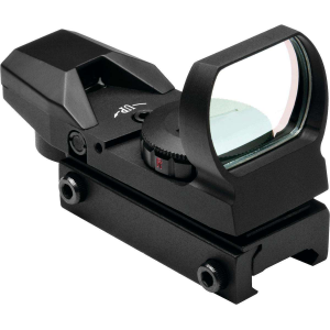 NCStar D4RGB Reflex Optic 1x 24x34mm 3 MOA Illuminated 4 Pattern Red/Green CR2032 Lithium Black Anodized