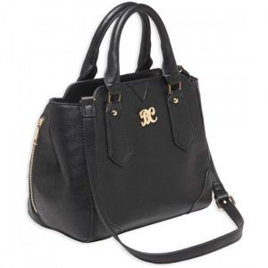 Bulldog BDP020 Satchel Purse w/Holster Black Leather Small Autos, Revolvers Ambidextrous Hand