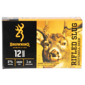 BROWNING Ammo B193121221 Rifled Slug 12 Gauge 2.75 1 Oz 1 Shot 5 Bx/ 50 Cs