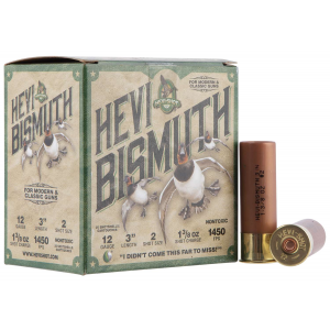 HEVISHOT 14002 Hevi-bismuth Waterfowl 12 Gauge 3 1 3/8 Oz 2 Shot 25 Bx/ 10 Cs