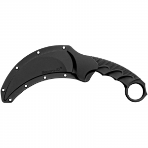 COLD STEEL STEEL TIGER 4.75 PLAIN EDGE HOOKED BLADE W/SHTH