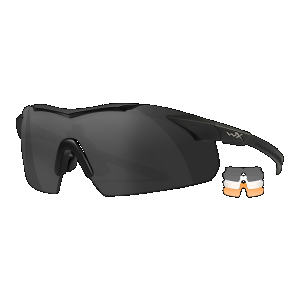 Wiley X 3502 Vapor Clear, Smoke Grey, Light Rust Lenses/Matte Black Frame Sunglasses