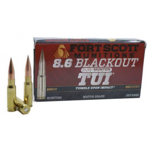 FORT SCOTT MUNITION 8.6 BLACKOUT SUBSONIC 285GR SCV TUI 20rd BOX Ammunition