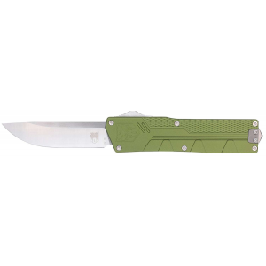 CobraTec Knives CTPRNEDGODG Paragon  Sports South Exclusive OTF Plain Satin VG-10 SS Blade Green Textured