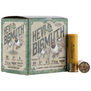 HEVISHOT 17006 Hevi-bismuth Waterfowl 20 Gauge 3 1 1/8 Oz 6 Shot 25 Bx/ 10 Cs