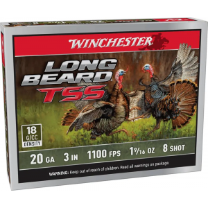 Winchester Ammunition, Long Beard TSS, 20 Gauge, 3, #8, Shotshell, 5 Round Box
