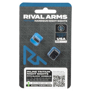 Rival Arms RA4B231G Tritium Night Sights  Fits Glock 17,19 U-Notch Green w/White Outline Green Black