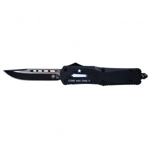 Templar Knife LCATI331 Come And Take It  3.50 Drop Point Plain 440C Stainless Steel Black Zinc Aluminum Alloy Handle OTF