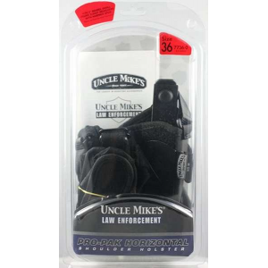 Uncle Mikes 77360 Pro Pack Horizontal Shoulder 2 Sm Frame 5rd Revolver w/Hammer Spur Nylon Black