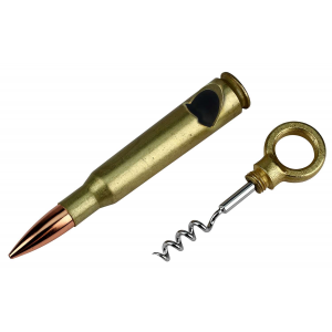 Caliber Gourmet CBG-1003 Caliber Gourmet Cork Screw Brass/Copper 50 Caliber Shell 50 Caliber Bullet