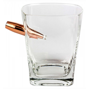 Caliber Gourmet CBG-LMS-WHISKEY Last Man Standing Bullet Whiskey Glass Clear Glass