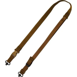 Tacshield T6040CY Tactical 2-Point Sling with QD Swivels Fast Adjust Coyote Webbing for Rifle/Shotgun