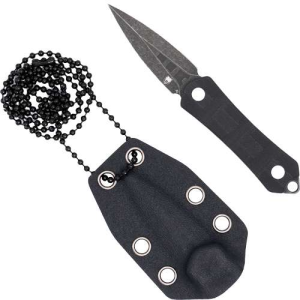 Cobratec Knives COBRATEC GUARDIAN NECK KNIFE 1.99 D2 STONEWASH DAGGER W/SH - $29.06 at BattleHawk Armory