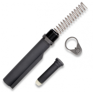 BHA Precision AR-15 Mil-Spec Buffer Tube Kit, M16 Carbine, Standard End Plate, Dry Lube Film