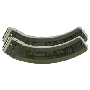 Ruger BX-25 22 LR Ruger 10/22, SR-22, Charger, 77/22 25 Round Black Detachable 2 Pack Magazine