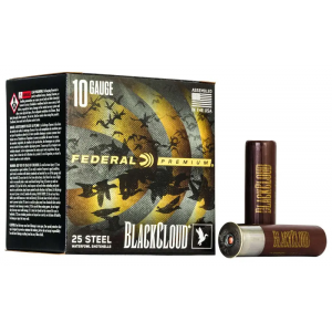 Federal PWBX1072 Black Cloud FS Steel 10 Gauge 3.5 1 5/8 oz 2 Shot 25 Bx/ 10 Cs