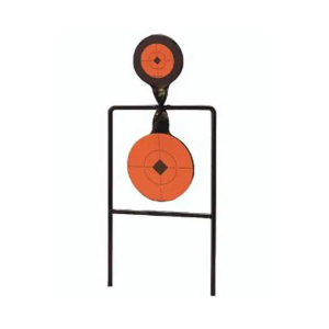 Birchwood Casey 46344 World of Targets Super Double Mag Spinner Handgun Black & Orange Paddle w/Orange Target Steel