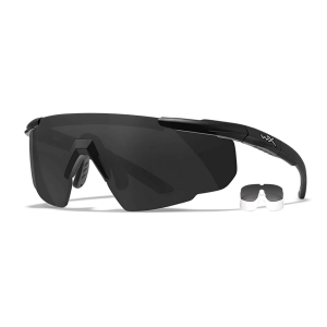 Wiley X 315 Saber Advanced  Smoke Gray/Clear Lens Polycarbonate Black Frame
