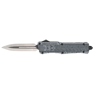 Cobra Tec Knives LCFCTK1LDAGNS CTK-1 Large 3.75 Dagger Plain D2 Steel Carbon Fiber Aluminum Handle OTF