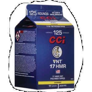 CCI 923CC Varmint VNT 17 HMR 17 gr Varmint Tipped 125 Bx/ 10 Cs