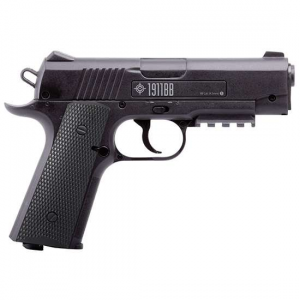 Crosman 40001 1911 Air Pistol CO2 177 BB 20rd Black Frame Black Checkered Polymer Grip
