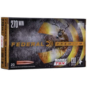 Federal P270L Premium  270 Win 130 gr Barnes Triple-Shock X 20 Bx/ 10 Cs