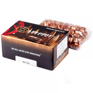 Lehigh Defense Xtreme Defense Bullets 45 ACP (451 Diameter) 190 Grain Solid Copper Fluid Transfer Monolithic Lead-Free Box of 50