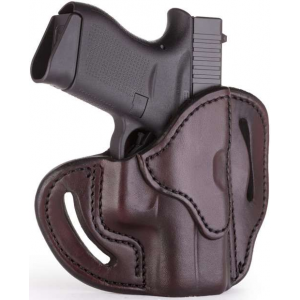 1791 Gunleather BHCSBRR BCH Signature Brown Leather OWB Compatible with Glock 43/Walther PPK Right Hand