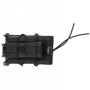 High Speed Gear 112RP0BK TACO MOLLE X2RP Double Magazine Pouch Black Nylon w/Polymer Divider with Pistol Mag Pouch