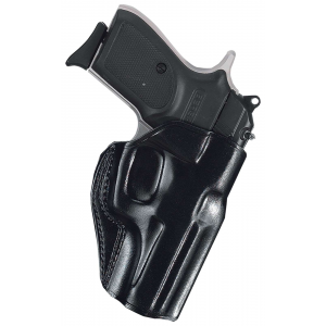 Galco SG858B Stinger OWB Black Leather Belt Slide Fits S&W M&P .380 Shield EZ Fits 3-3.30 Barrel Right Hand
