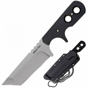 Cold Steel 49HTF Mini Tac  3.75 Tanto Plain AUS 8A Steel G10 Black Griv-Ex Handle Fixed