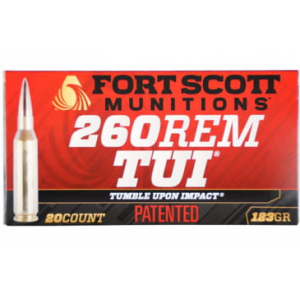 FORT Scott Munitions 260 Rem 123 Gr Tumble Upon Impact (tui) 20rd Box
