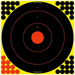 Birchwood Casey 34186 Shoot-N-C  Bullseye Hanging Adhesive Paper Target 17.25 12 Per Pack