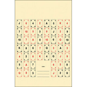 Action Target CARD1100 Playing Card #1 52 Playing Cards Paper Target 22.50 x 24 100 Per Box