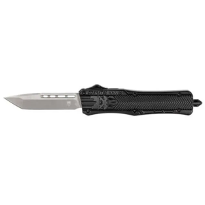 Cobra Tec Knives MBSTK1MTNS CTK-1 Medium 3 Tanto Black Plain D2 Steel Black Aluminum Handle OTF